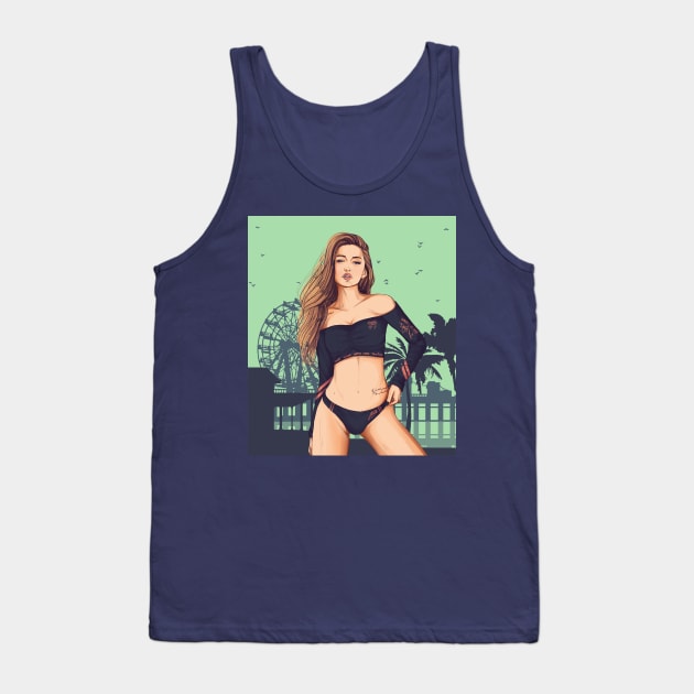 Girl Beach GTA V vibe Tank Top by DenielHast